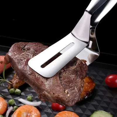 Stainless Steel Steak Clip Food Spatula Cooking Tool (1 pc)